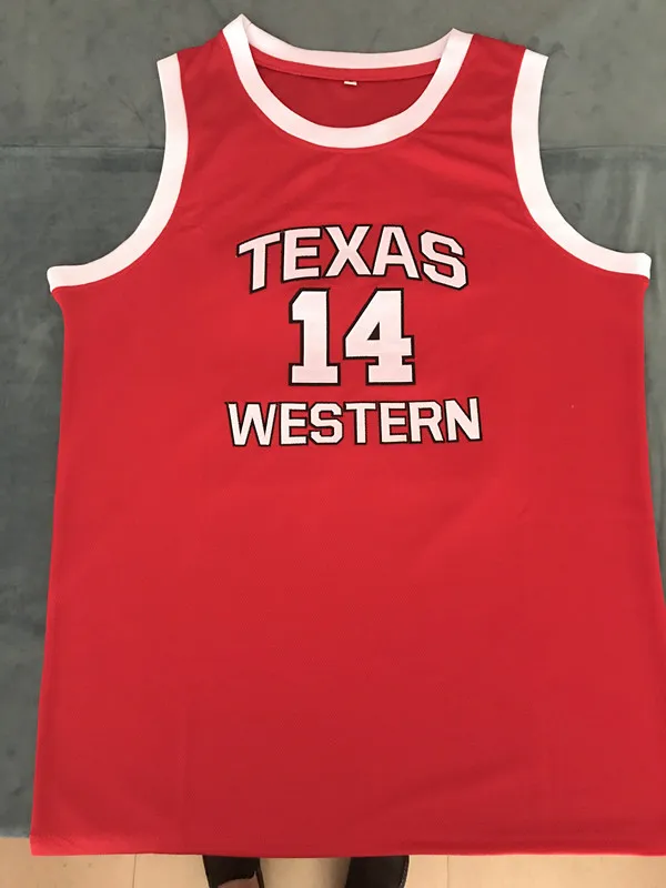 

Bobby Joe Hill #14 Texas Western Orange Retro Classic Basketball Jersey Mens Stitched Custom Number and name Jerseys