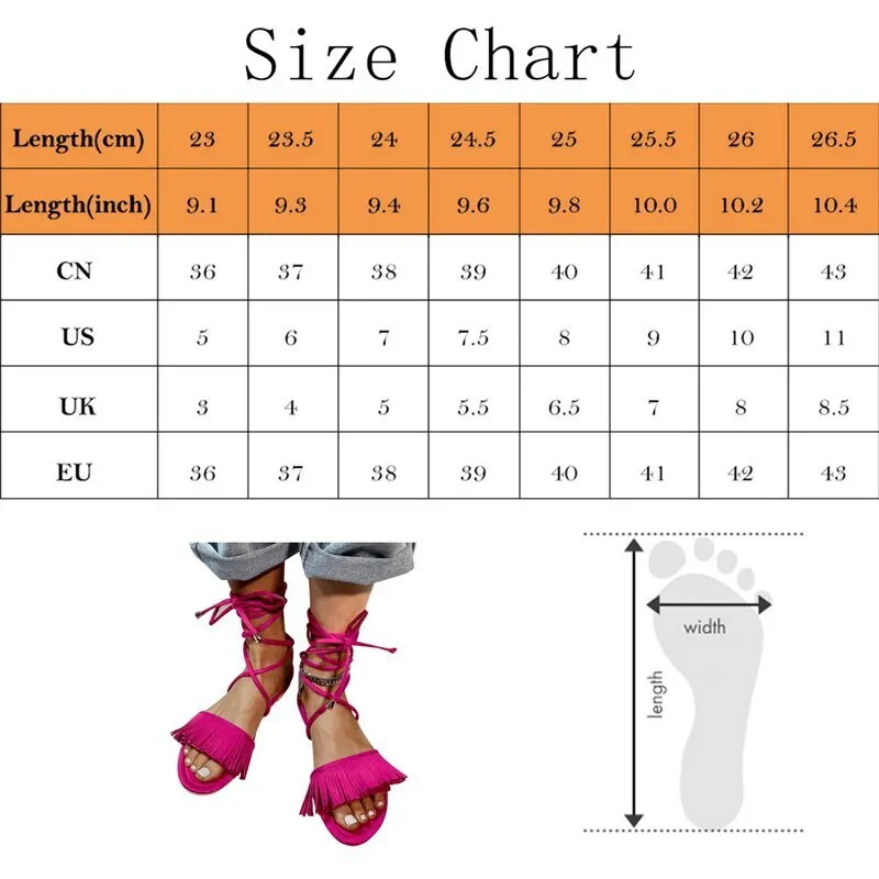 

New Spring Shoes Woman Fashion Tassel Ankle Straps Flat Sandals For Women Flip-flops Women Summer Outdoor Party Shoes Color Pink