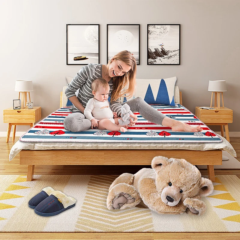 Электрическое одеяло с подогревом покрывало двойным утеплителем 150*120 см