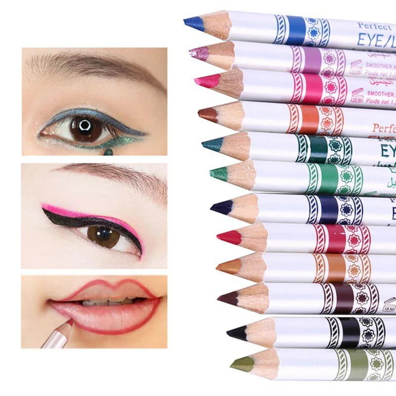 

New 12 Pcs/Set Mixed Colors Make Up Eyeliner Pencil Waterproof Eye Liner Beauty Pen Cosmetics Eyes Makeup Tools SCI88