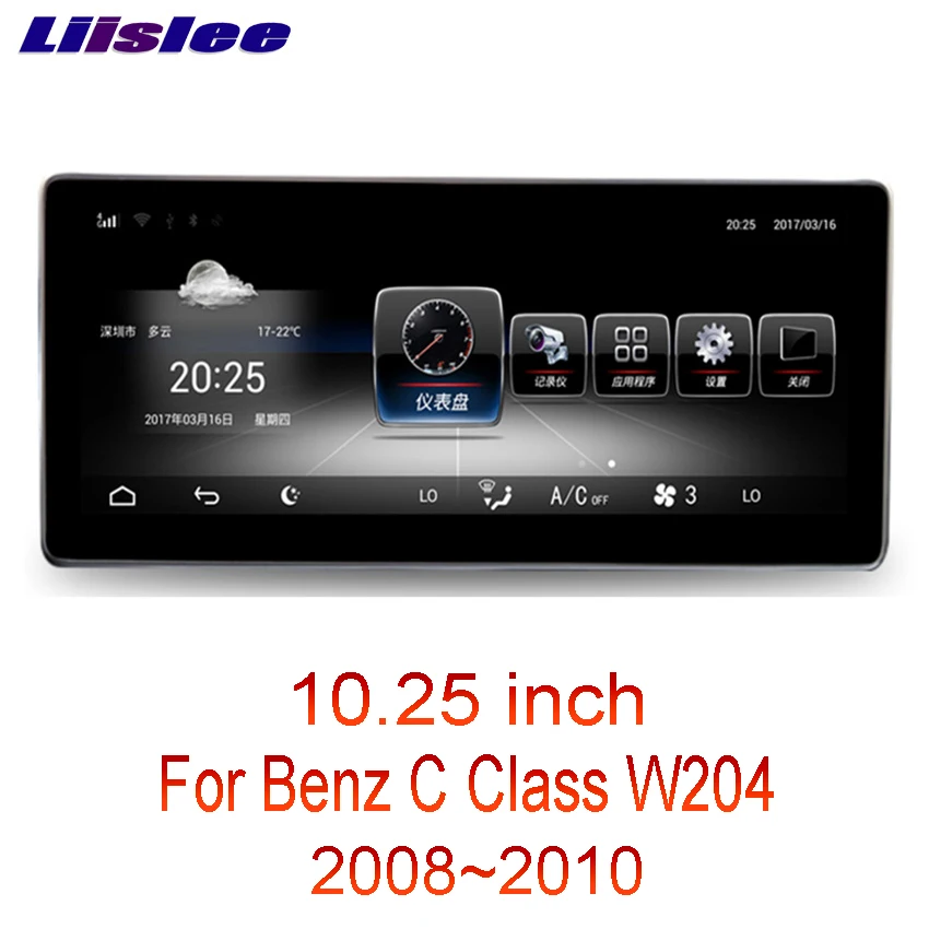 Liislee 10 25 &quotAndroid для Mercedes Benz C Class W204 2008 ~ 2010 сенсорный экран gps навигация радио стерео