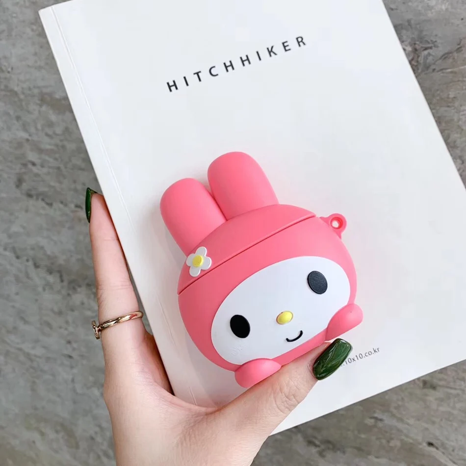 Melody Чехол для AirPods с мультяшным рисунком, чехол для наушников для Apple Airpods 2, чехол для зарядки, защитные аксессуары, крючок карабина - Цвет: Melody