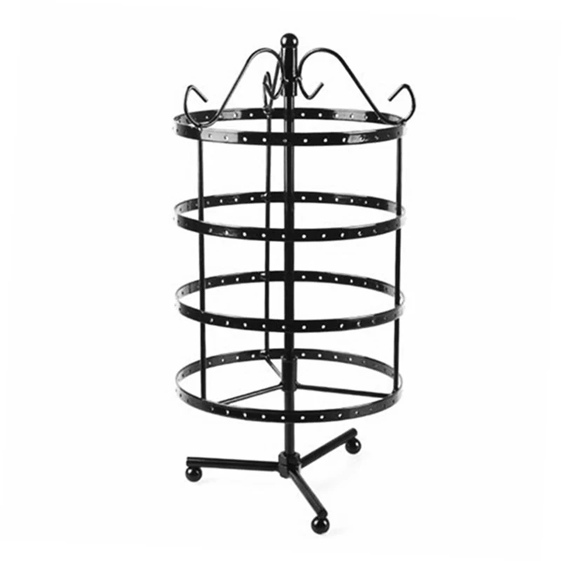 

192 Holes 4 Tiers Rotating Earring Holder -Necklace Organizer Stand - Jewelry Stand Display Rack Towers