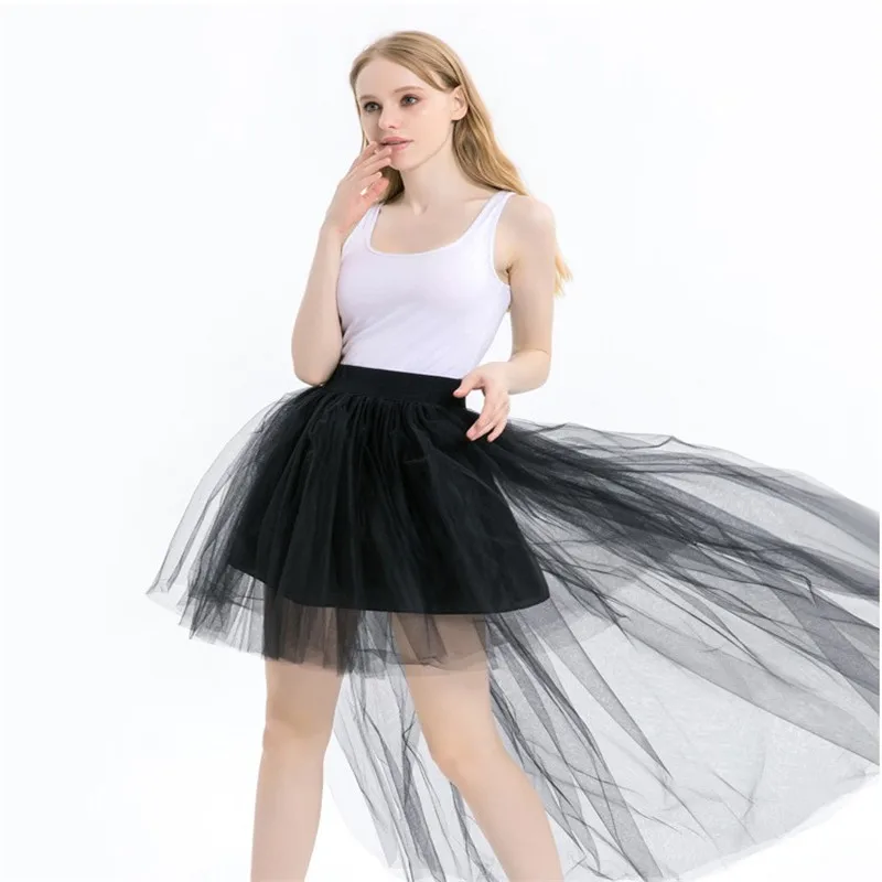 Асимметричная 3 цвета трех слоев фатина Лэ сетки сорочка посадка комфорт летняя