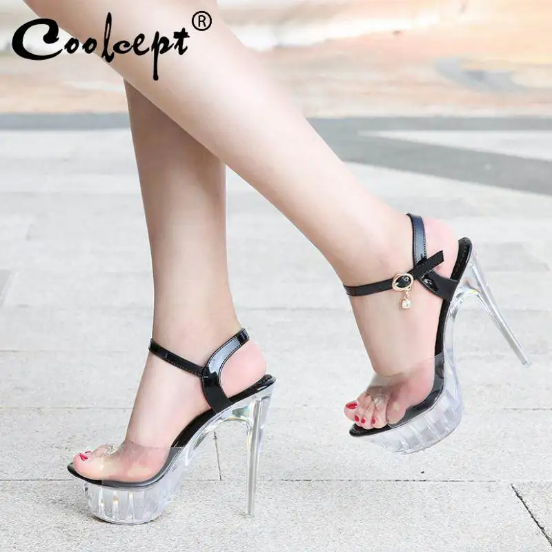 Coolcept/женские босоножки на платформе Модные прозрачные летние туфли из ПВХ