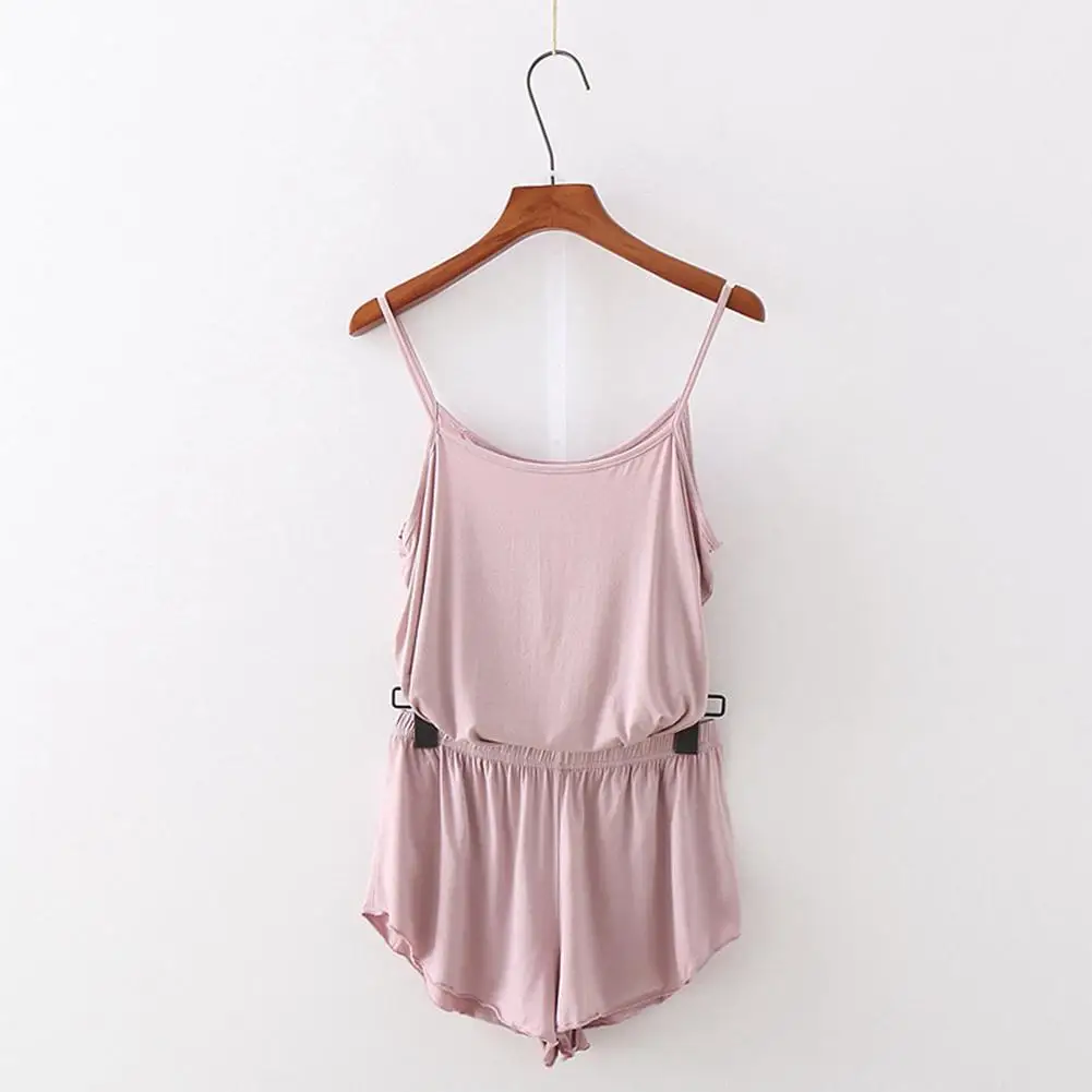 

Women Spaghetti Straps Camisole Blouse Shorts Homewear Loungewear Set Outfit Sleepwear Home Suit