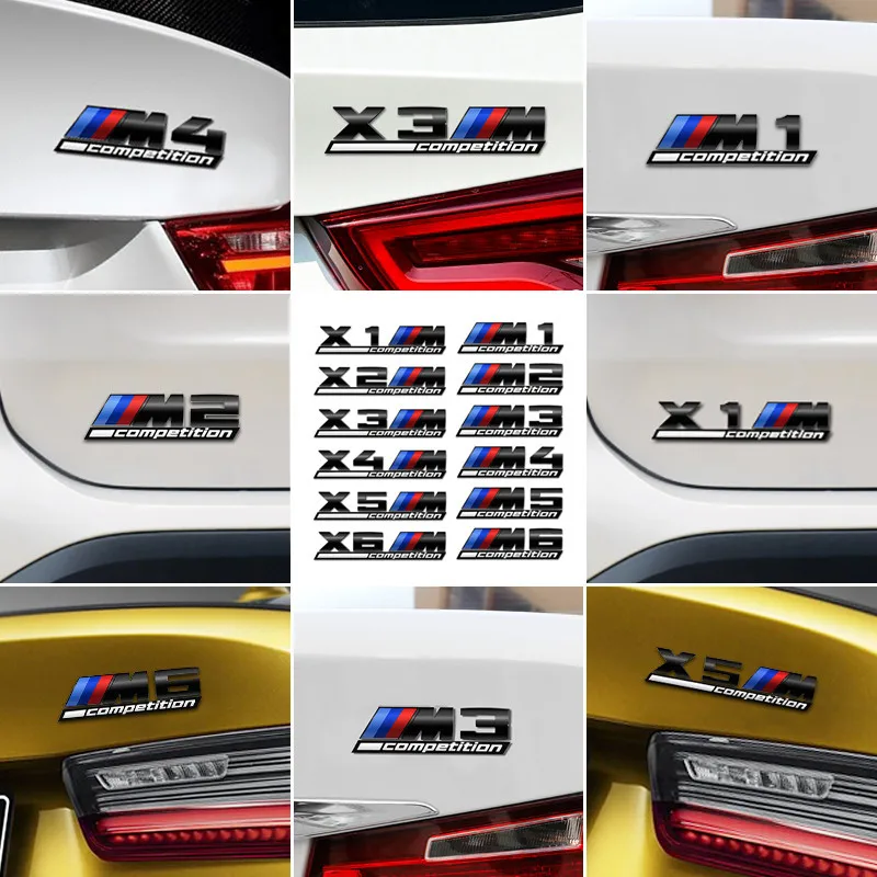 Подходит для BMW M модификация логотипа автомобиля M1M2M3M4M5M6 трехцветный логотип