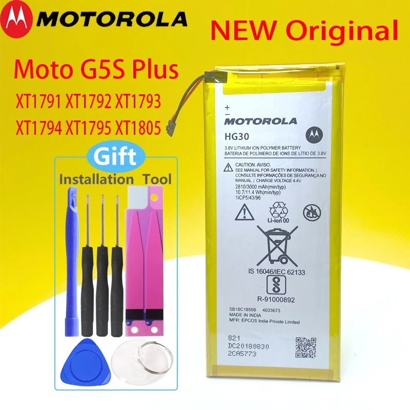 original motorol moto g5s xt1794 xt1792 xt1793 g5s plus xt1791 xt1795 xt1805 xt1803 xt1806 xt1804 xt180 hg30 phone battery free global shipping