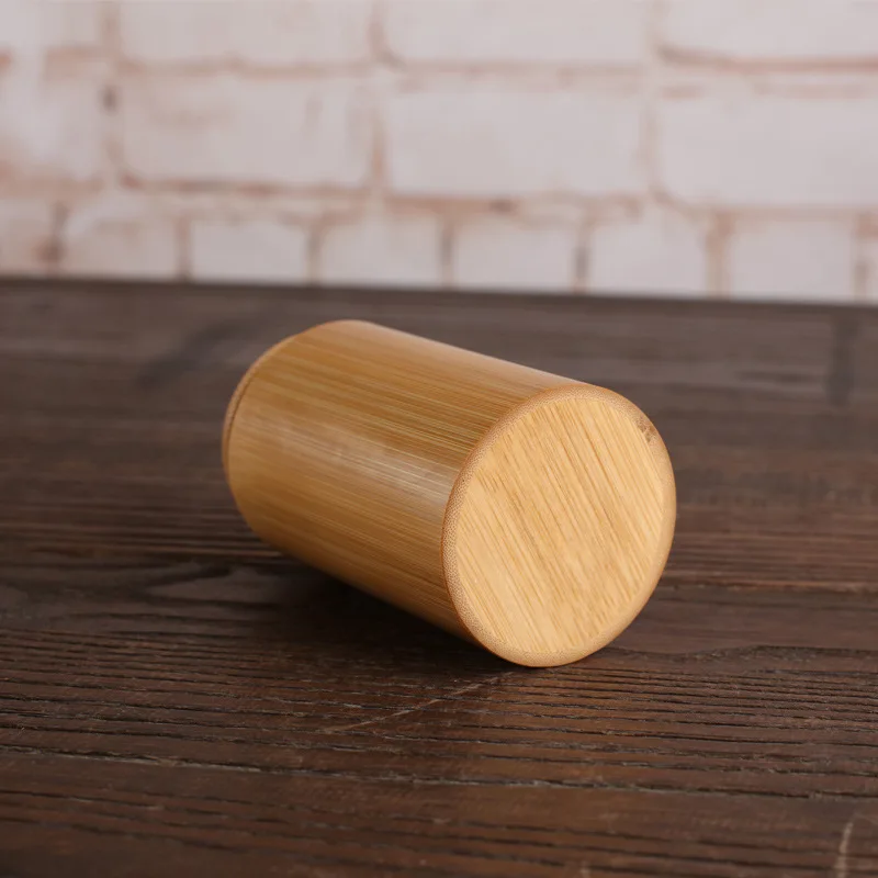 

Natural Bamboo Travel Tea Cans Portable Airtight Cans Traveling Tea Boxes Yuzhu Pull-out Tea Cans