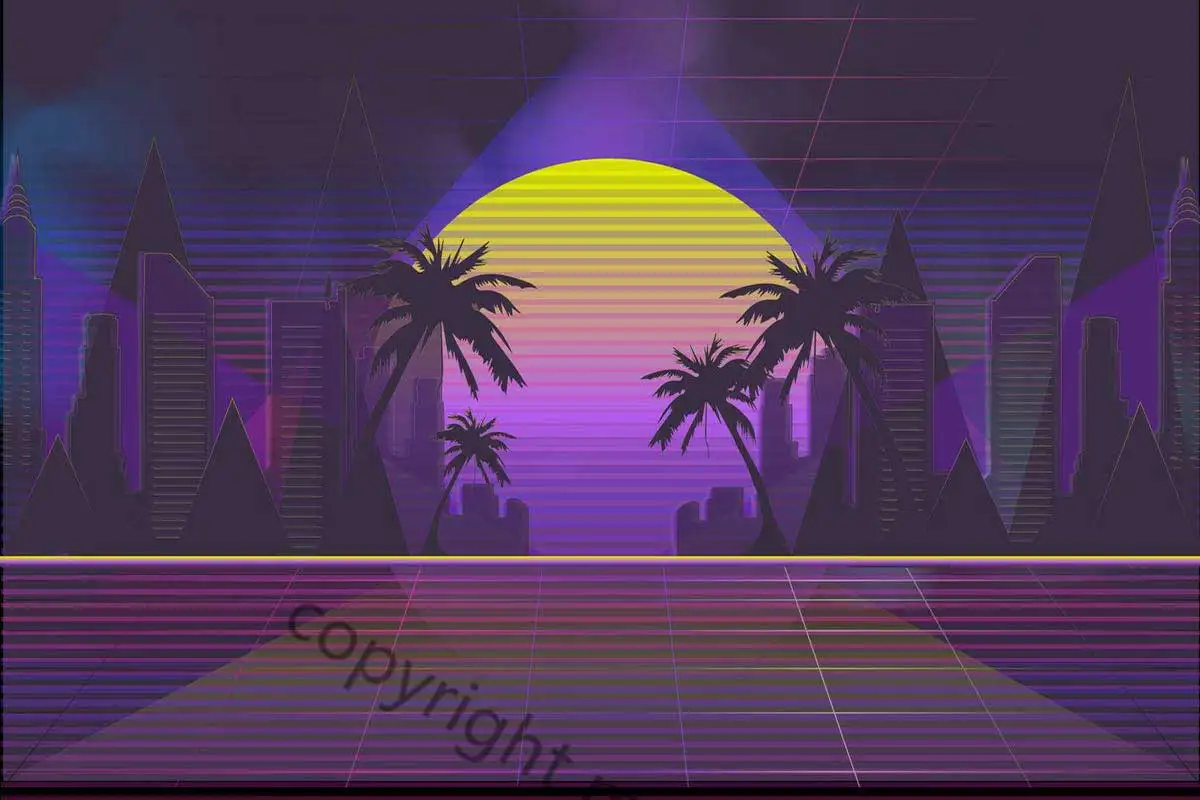 

Neon Retrowave Skyline Retro Vintage Metal Sign Tin Sign Tin Plates Wall Decor Neon Sign For Man Cave Cafe Pub Home Club