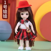 new 17 cm bjd doll with 13 joints movable 3d eyes 112 fashion princess doll for children girl play house dress up toy gift