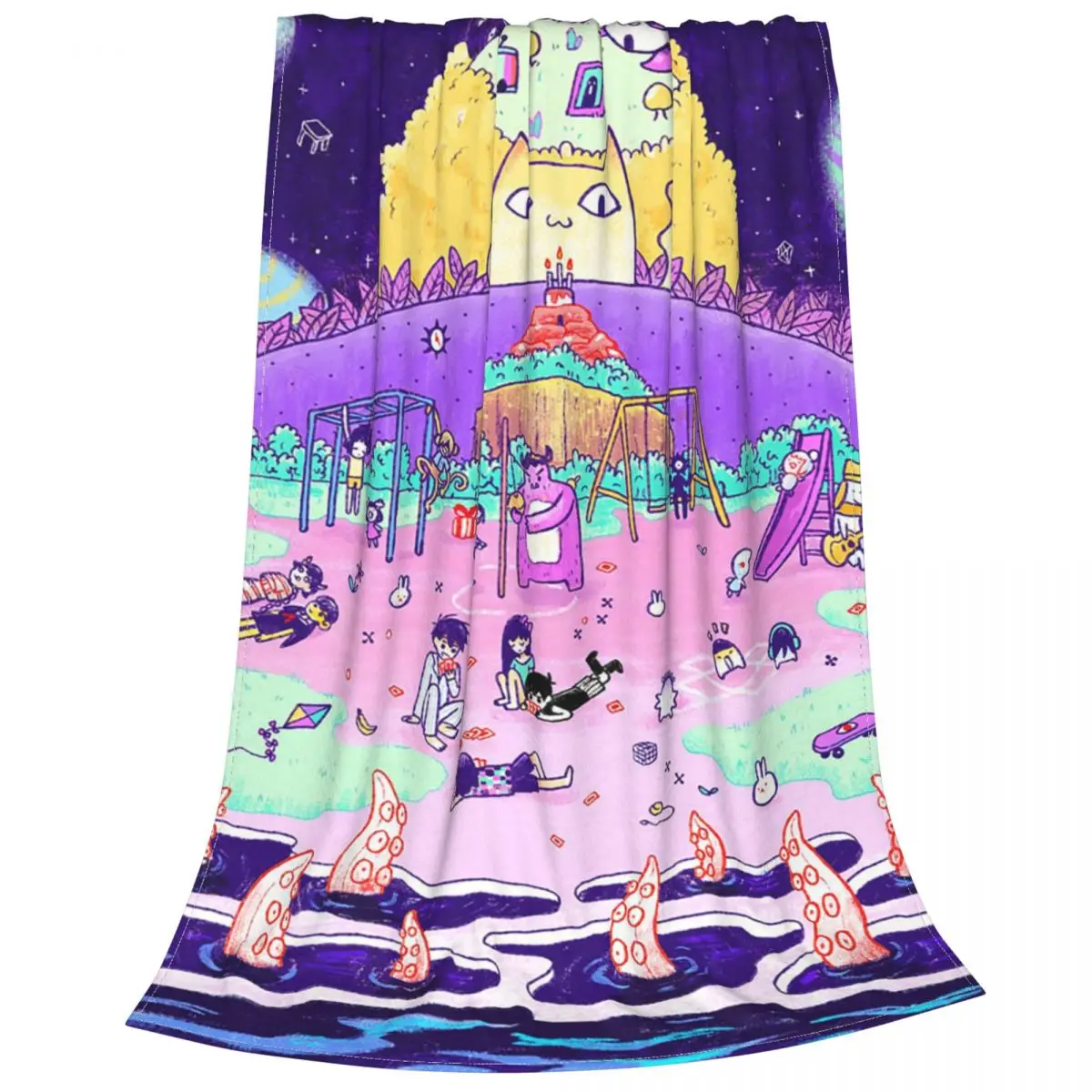 Aubrey Omori Knitted Blanket Game Cartoon Friends Flannel Throw Blankets Home Couch Decoration Lightweight Bedspreads | Дом и сад