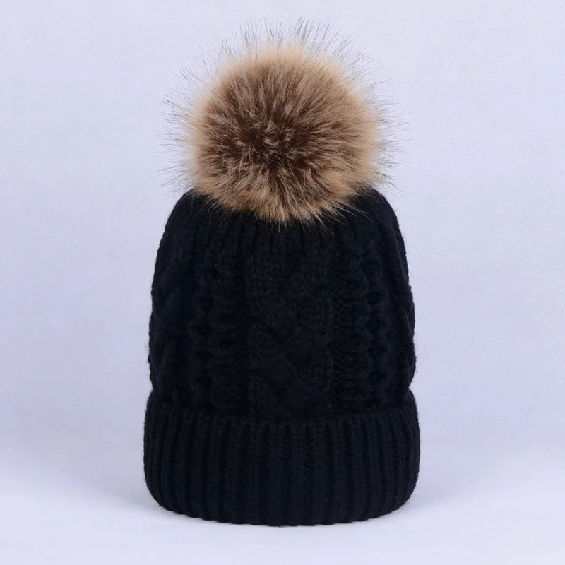 

Fashion Women Girl Knitted Beanies Hats Spring Autumn Winter Thick Warm Skullies Cap Solid Color Stripe Bonnet Beanie Hat 2020