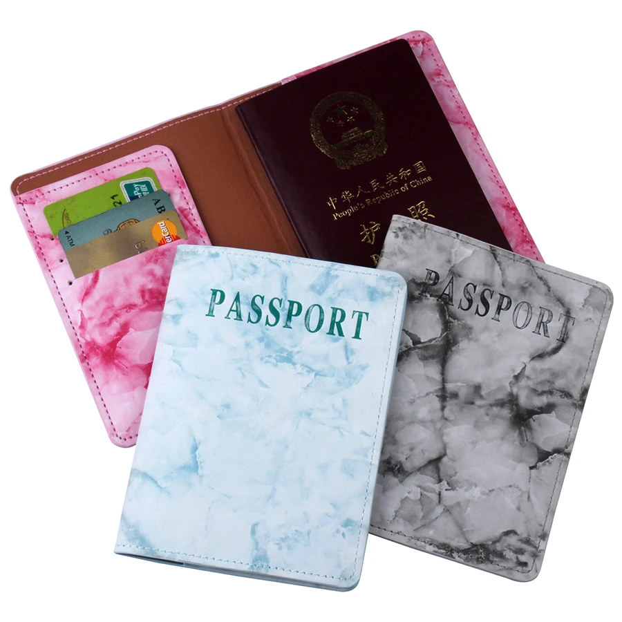 Обложка для паспорта с каменным узором чехол карт женщин и мужчин дорожный
