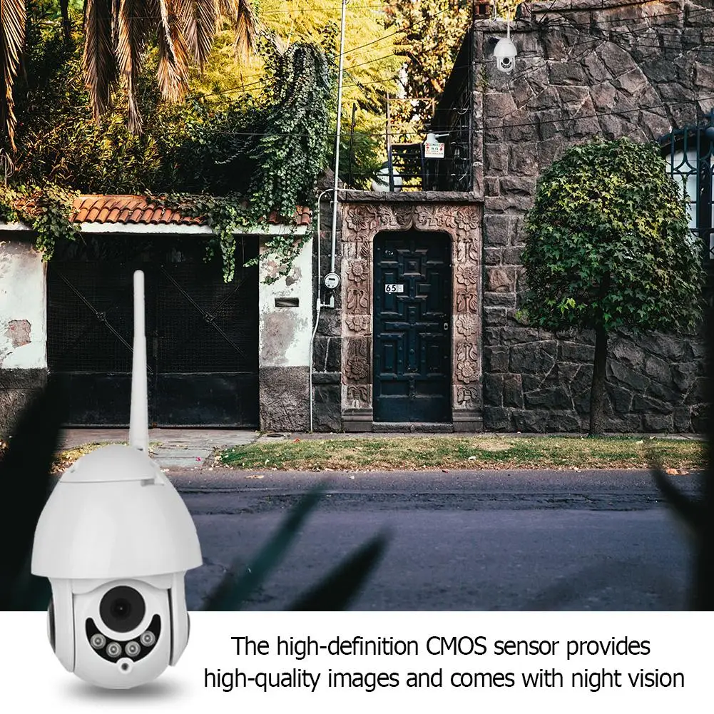 

1080P Speed Dome Outdoor WiFi Wireless Pan Tilt IP Camera 2 Way Audio CCTV Cam Hd 2 Megapixel Cmos Sensor Software User Friendly