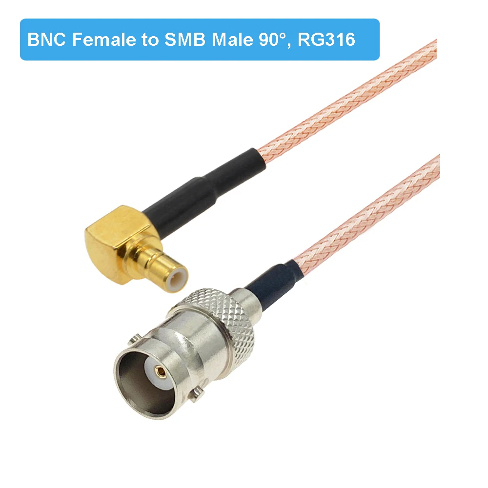 Радиочастотный штекер SMB штекер-гнездо BNC прямой разъем 50 Ом RG316 коаксиальный