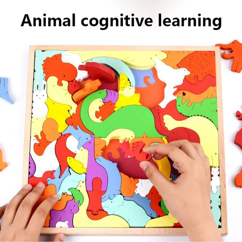 

3D Animal Disassembly Combination Puzzle Toys For Children's Early Education Color Shape Building Blocks Board For Kids Gifts