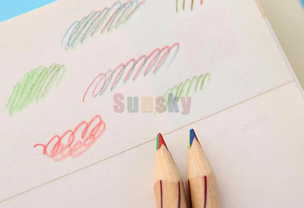 10pc/set Magic color camouflage Coloured Pencil Set 4 in 1 Rainbow pencil Art Supplies drawing supplies for children paint | Канцтовары