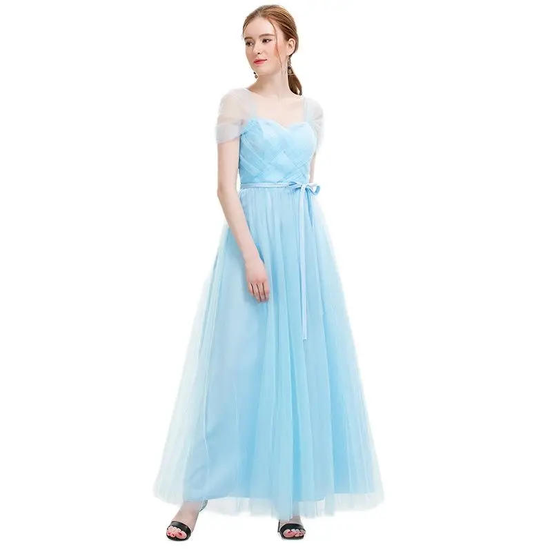 Новое корейское модное длинное вечернее платье для сестер ежегодного собрания