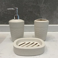 3pcsset wheat straw soap dispenser toothbrush holder soap box washroom suit bathroom accessories