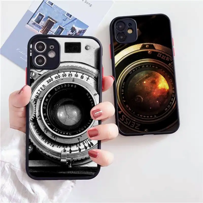

Tape camera retro keyboard Phone Cases Matte Transparent for iPhone 7 8 11 12 s mini pro X XS XR MAX Plus cover funda capa shell