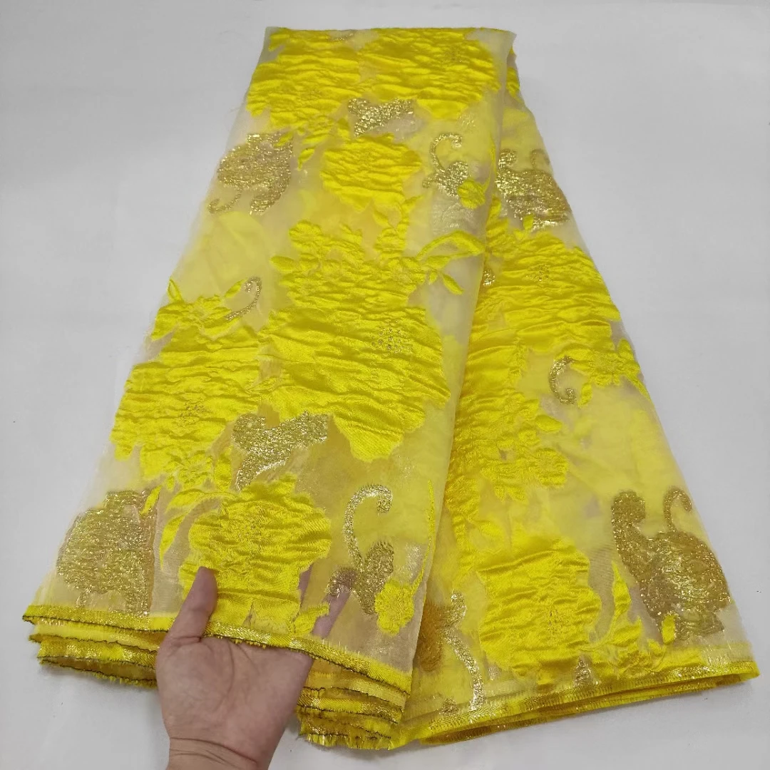 

Getnzer lace fabric new fashion african mesh lace fabric 5yards/piece good quality lace for dress XS7311