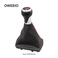 oweeio 56 speed gear shift knob shifter knob lever stick manual car gear head for audi a4 s4 b8 8k a5 8t q5 8r shift handball