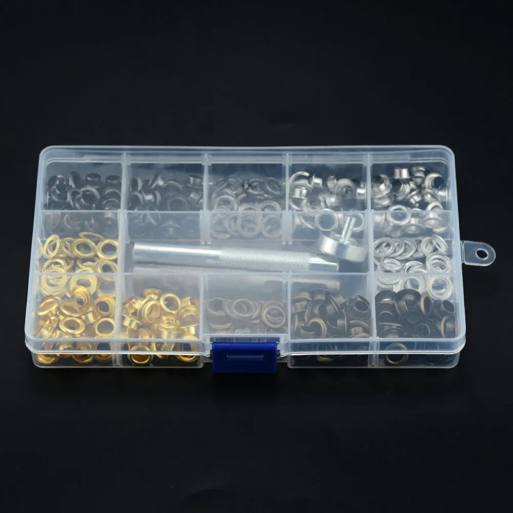 200 наборов внутреннего диаметра 6 мм Металлический Воздушный глаз + инструмент