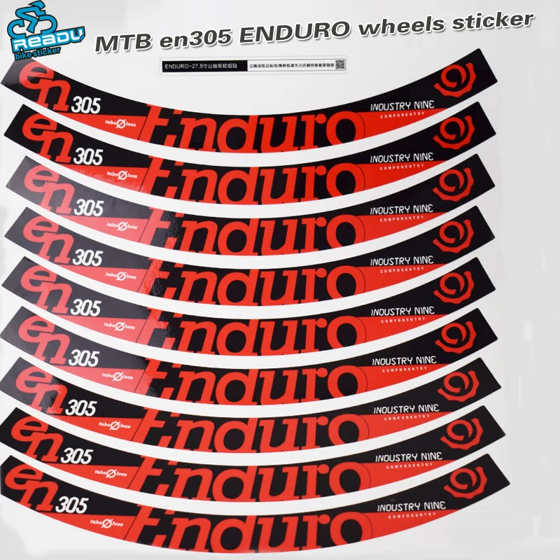 Suitable for mountain bike wheel set stickers MTB En305 ENDURO wheels stickers Pvc waterproof and wear-resistant stickers