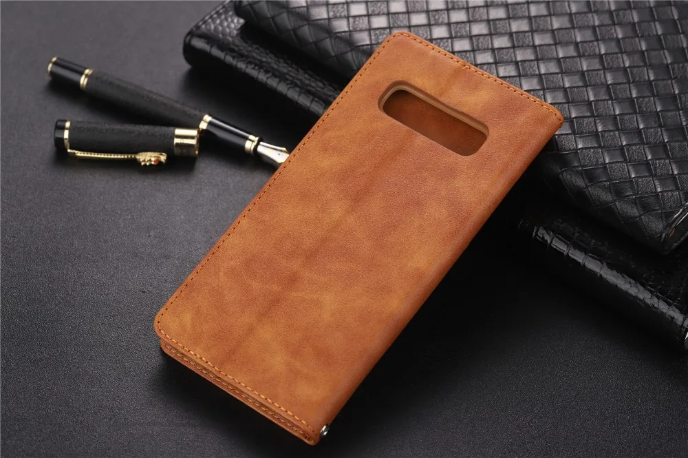 Магнитный кожаный чехол-книжка в стиле ретро для samsung Galaxy S8, S9, S10 Plus, S10e, Note 9, S7 Edge, чехол-кошелек, слот для карт, подставка