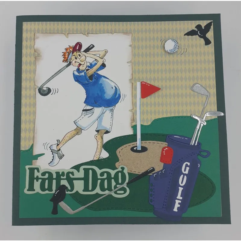 Металлические Вырубные штампы для клюшки гольфа вырезание ведра скрапбукинг