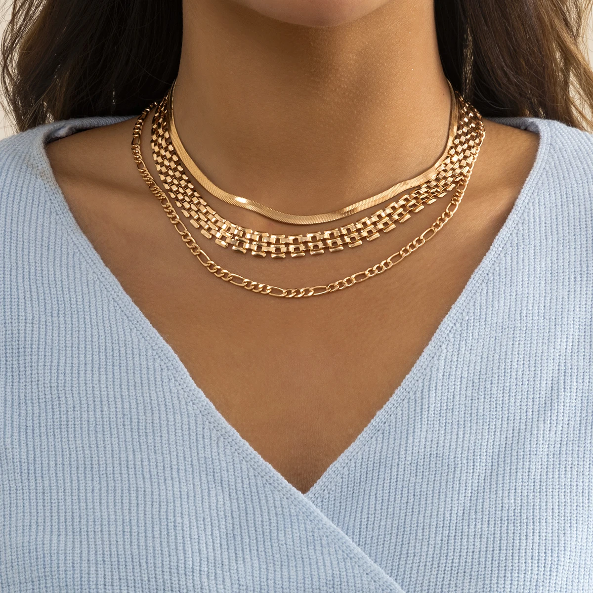 

Punk Thick Chain Short Choker Necklace for Women Hip Hop Ladies Snake Chain Necklace on the Neck 2022 Fashion Collar Girls Gifts