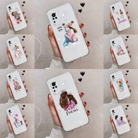 mom and baby phone case transparent for vivo nex v z y x 17 15 11 9 6 5 3 1 i s max pro x 20se soft tpu mobile bags
