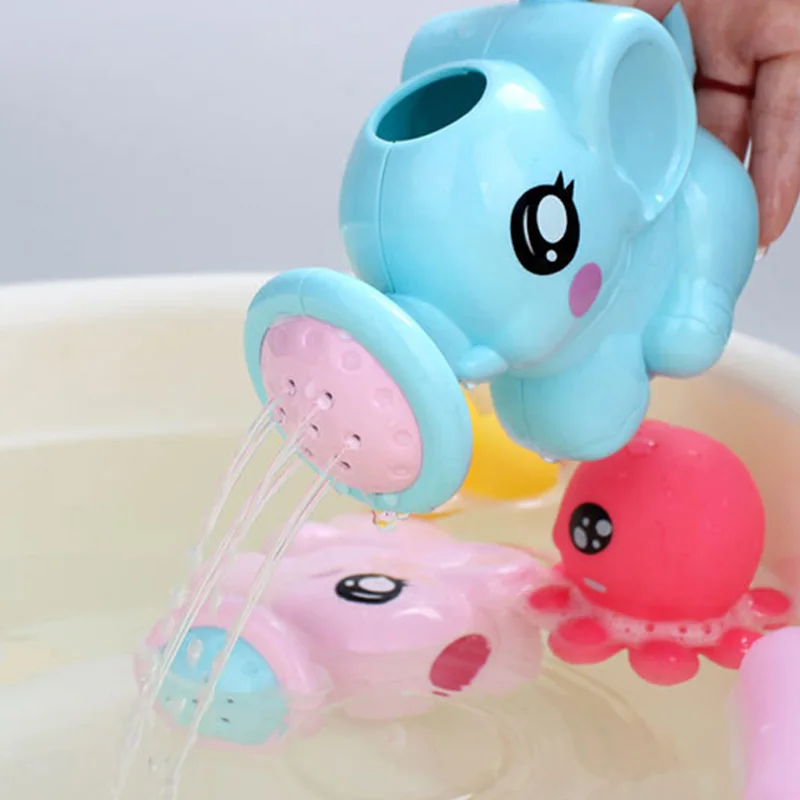 Taza de ducha de elefante de dibujos animados para ni&ntilde;os reci&eacute;n nacidos, tazas de champ&uacute; de pl&aacute;stico ABS para lavar el cabello, cuchara de agua para ba&ntilde;o, tazas de champ&uacute; para beb&eacute;s-4
