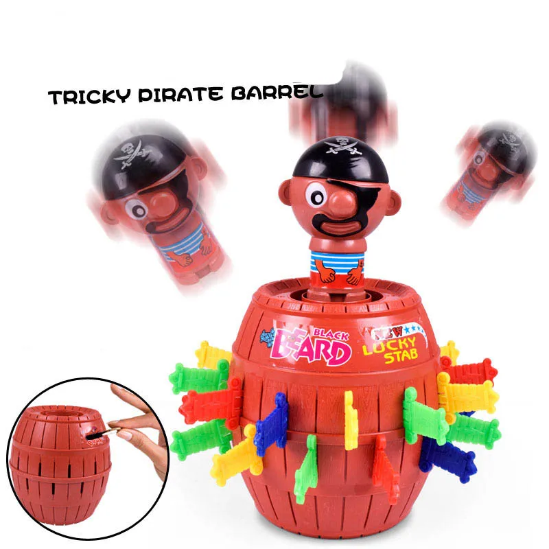 Kids Funny Gadget Pirate Barrel Game Toys for Children Lucky Stab Pop Up Toy Tricky Bucket Educational Interactive | Игрушки и хобби