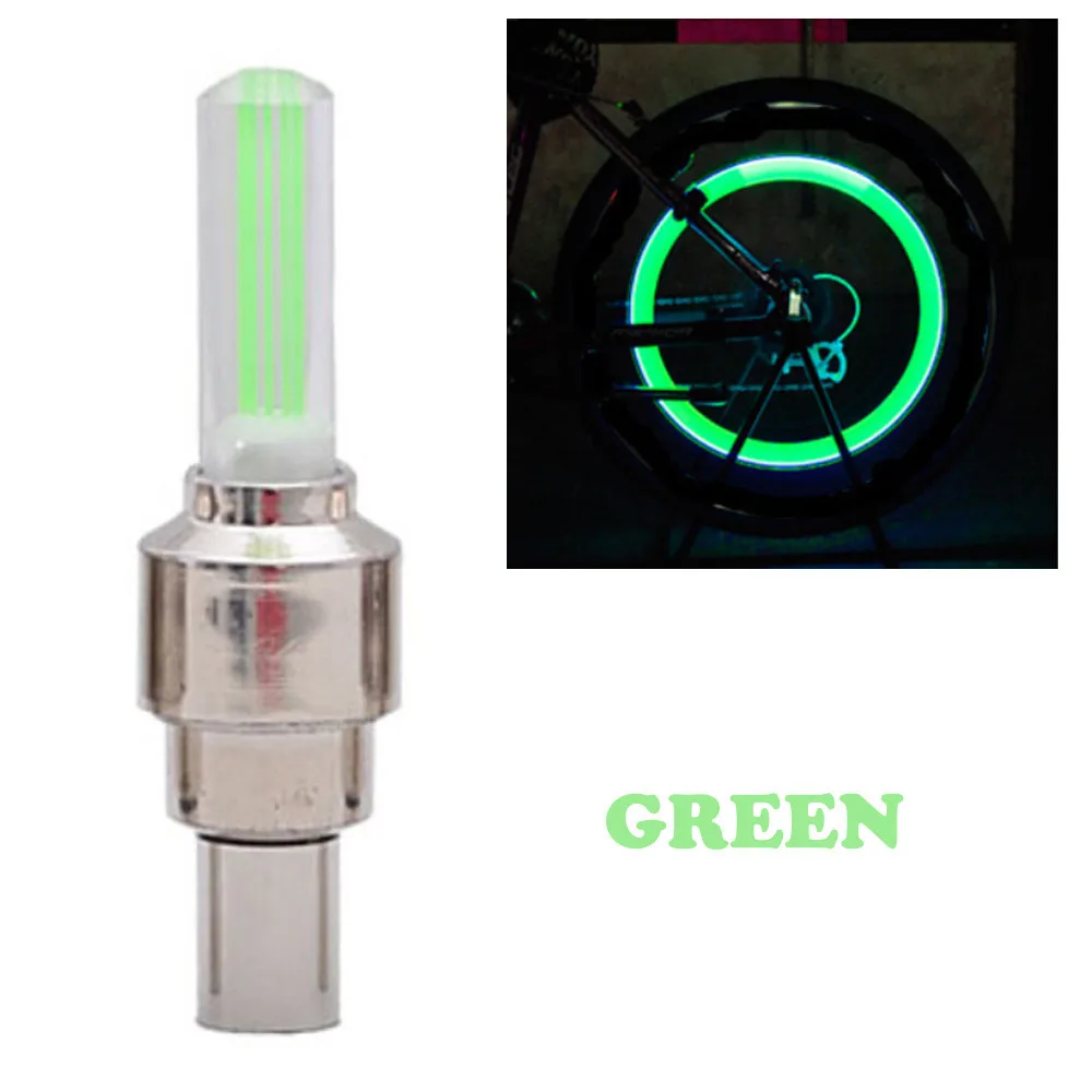 

2pcs Bike Car Motorcycle Wheel Tyre Valve Cap Flash Led Light Lamp Caps On Car Wheels Tires Accessories Auto Car-styling