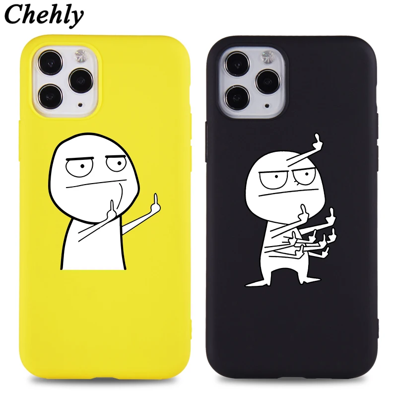 Funny Cartoon Phone Case for IPhone 6s 7 8 11 12 Mini Plus Pro X XS MAX XR SE Cool Cases Soft Silicone Fitted Accessorie Cover