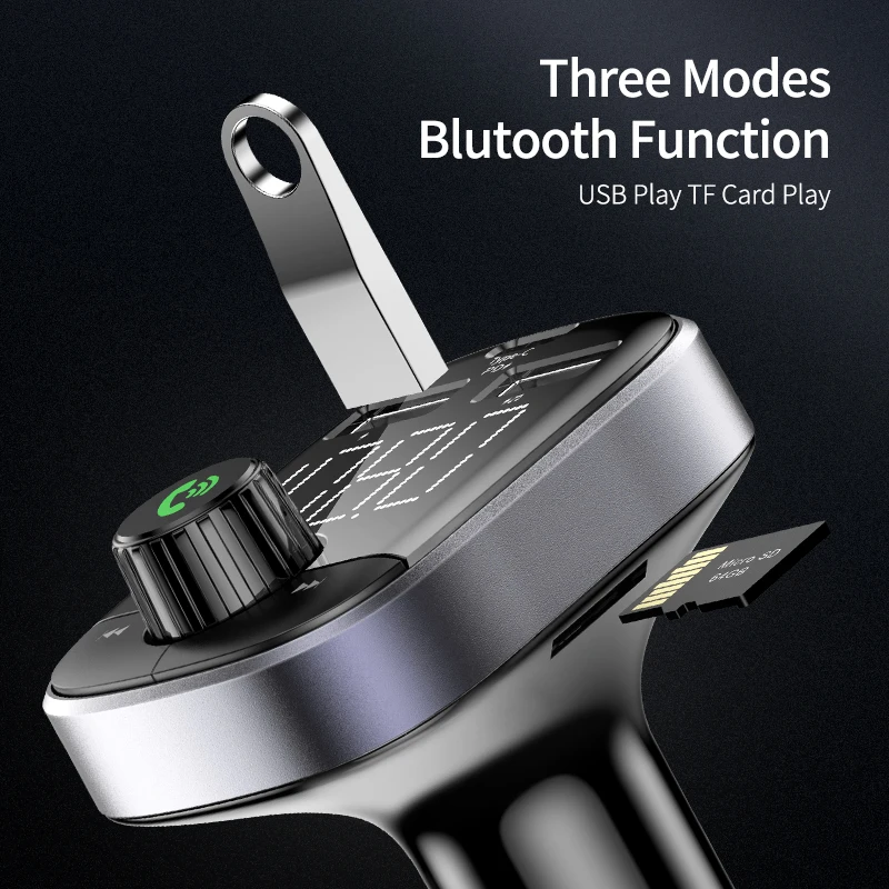Автомобильное зарядное устройство PD 3 0 Fm-передатчик Bluetooth 2 USB-порта | Мобильные