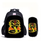 16-дюймовый рюкзак Cobra Kai, детские школьные ранцы для мальчиков и девочек, повседневные дорожные рюкзаки, мультяшный рюкзак