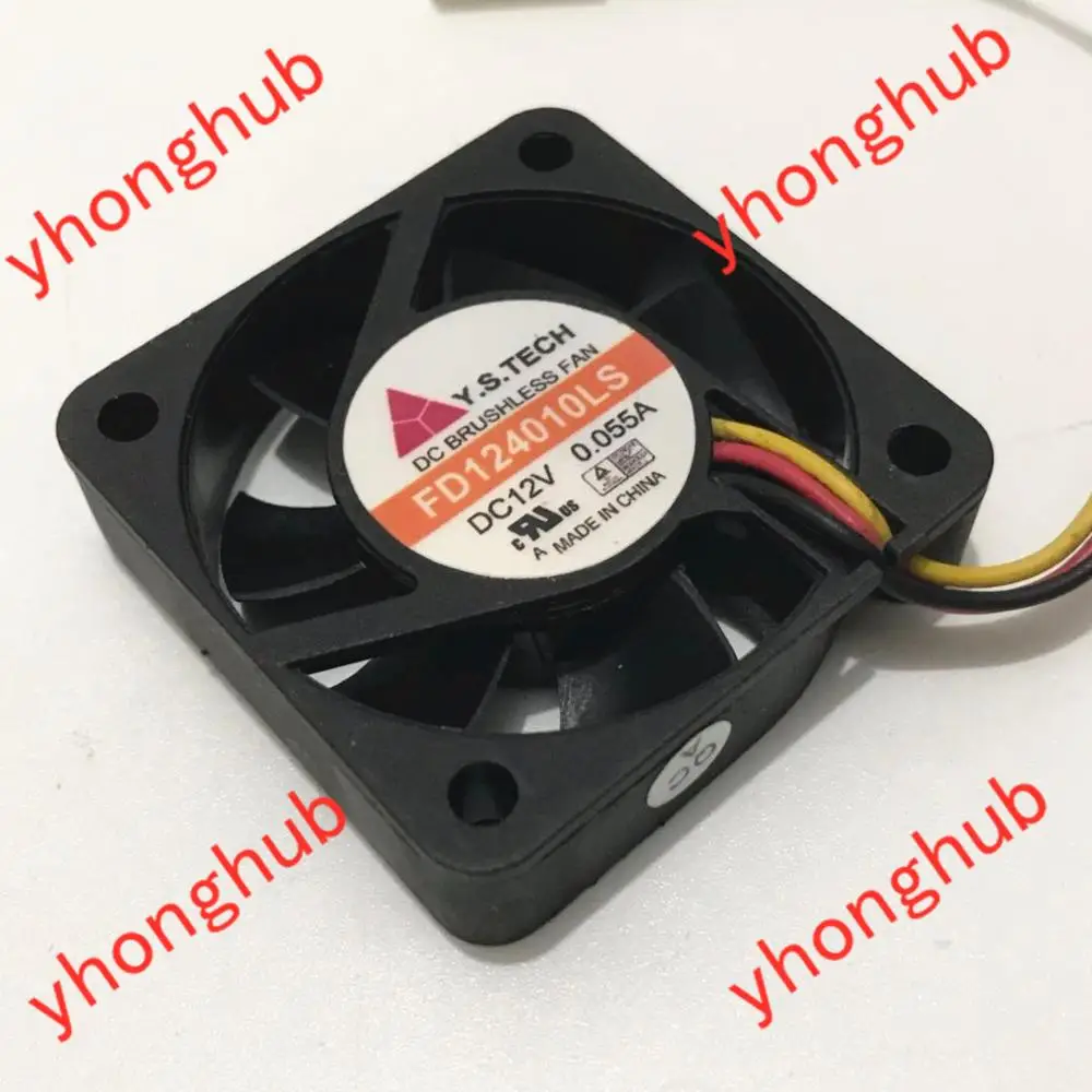 Вентилятор охлаждения сервера Y.S TECH FD124010LS 12 В постоянного тока 0 055a 2 провода 40x40x10