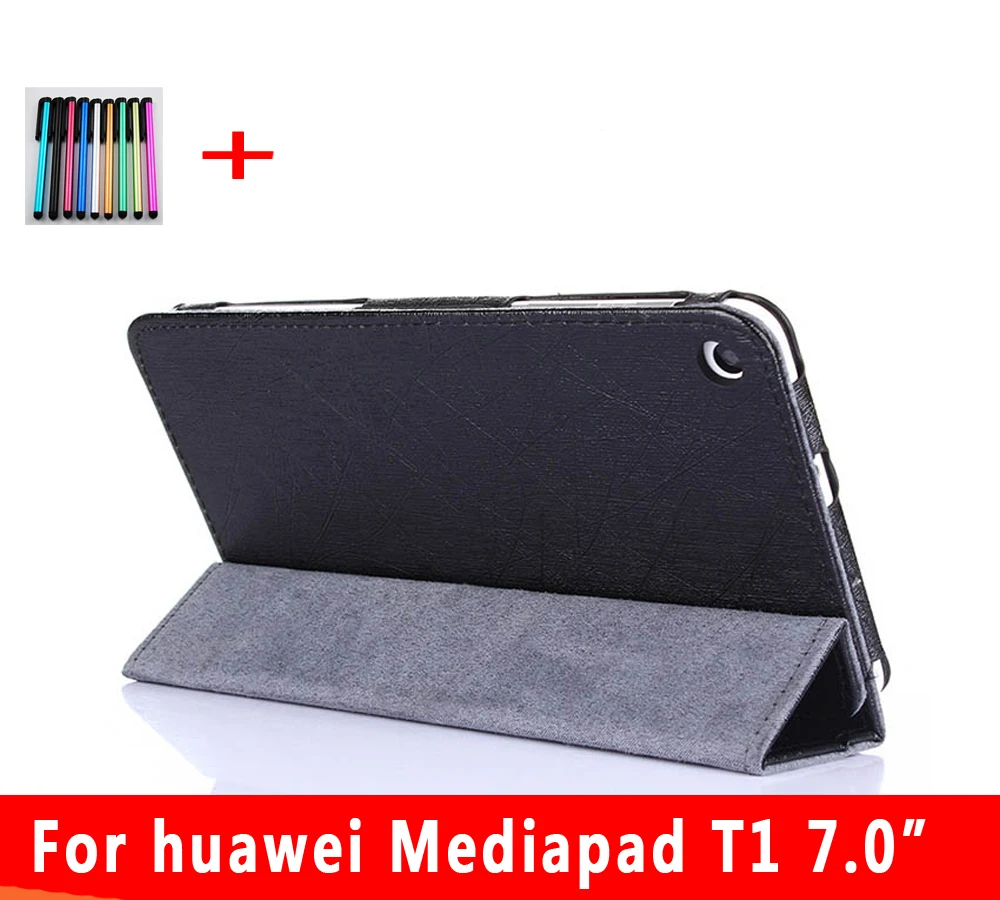 Флип кожаный для huawei mediapad t1 7 0 чехол планшета t1-701w t1-701 Чехлы + стилус | Компьютеры и