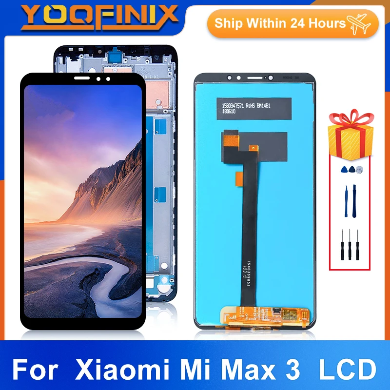 6 9 &quotОригинальный ЖК-дисплей для Xiaomi Mi Max 3 экран с дигитайзером в сборе запасные