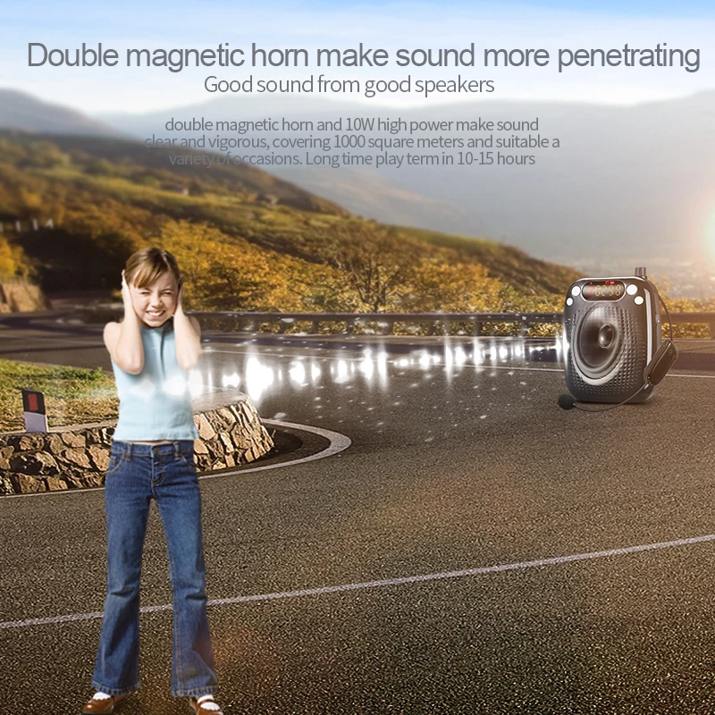 Портативный громкоговоритель SHIDU беспроводной микрофон голосовой усилитель для