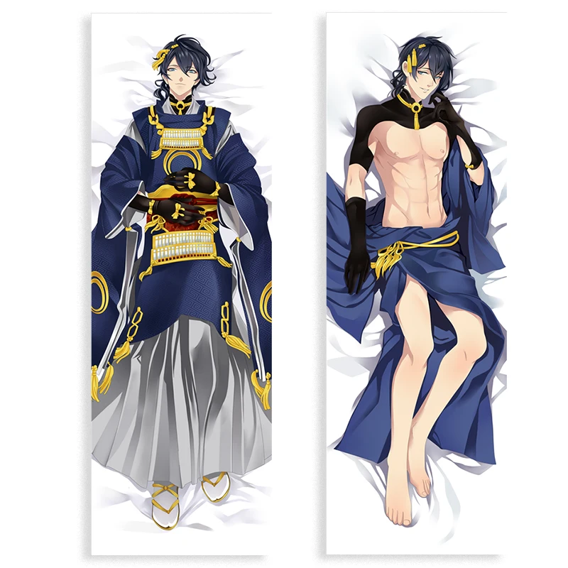 

Anime Touken Ranbu Long Pillow Case Cosplay Mikazuki Munechika Cushion Cover Hugging Body Peach Skin Pillowcase fashion Printed
