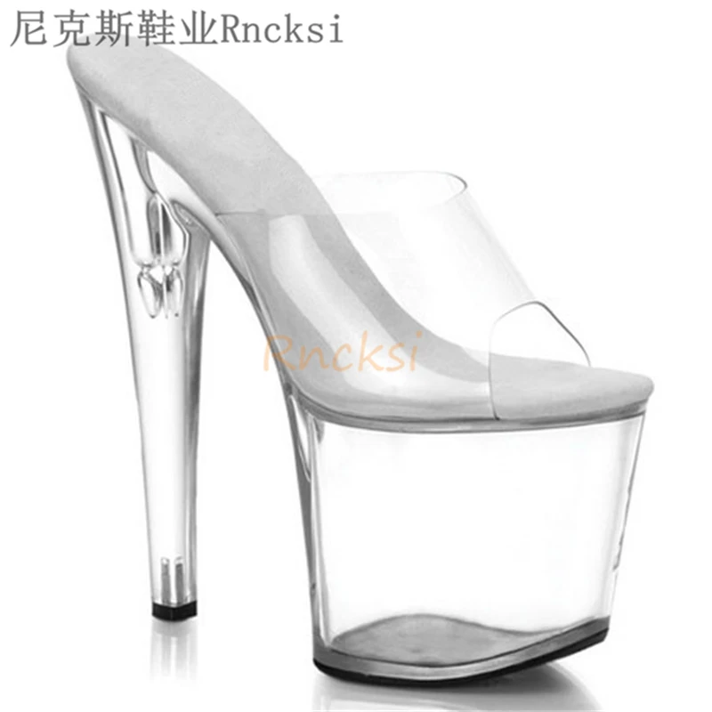 Rncksi модель обуви на высоком каблуке 20 см подошва подиум тонком кристально