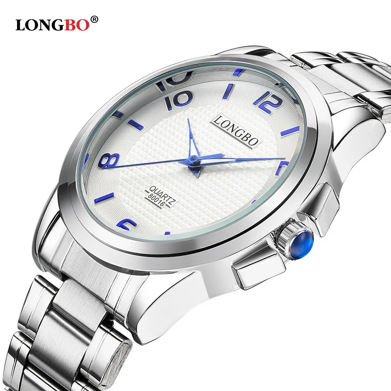 

selling Long Bo contracted leisure lovers watches waterproof quartz watch steel belt man watches wholesale 80016