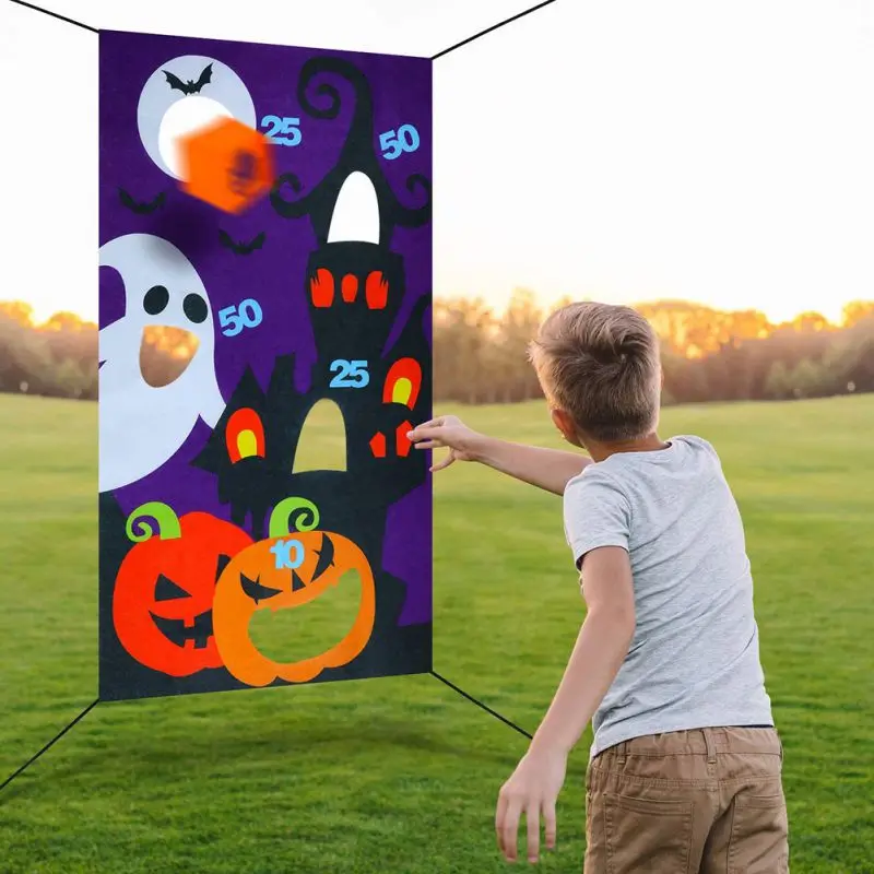 Костюмы на Хэллоуин для игр с бросанием висит метания флаги тыквенный призрак