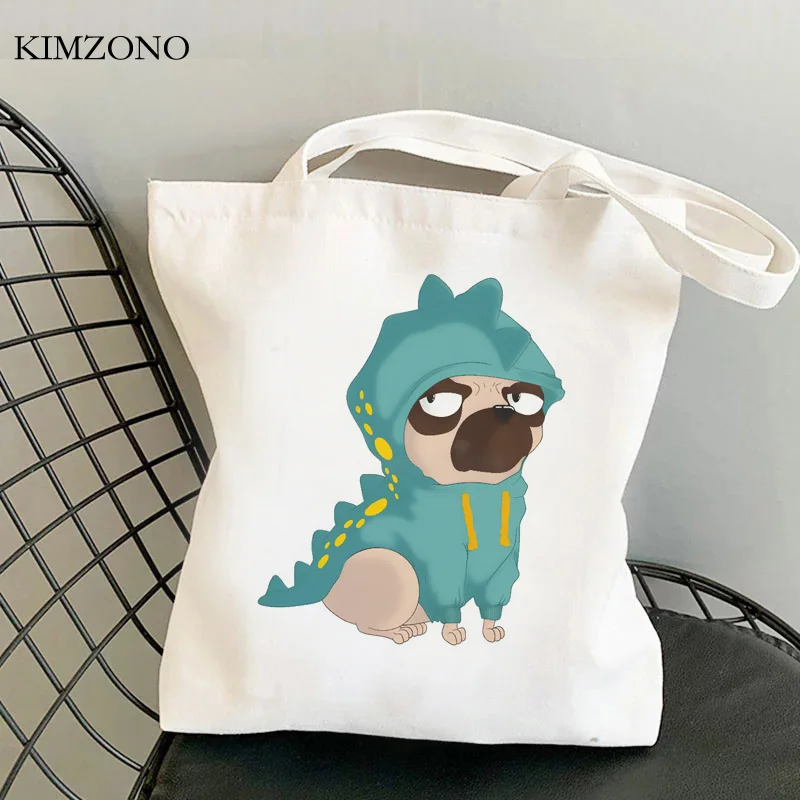 

Сумка для покупок в виде динозавра, сумка из переработанной ткани, многоразовая сумка для покупок из хлопка, сумки, экологические сумки, сум...