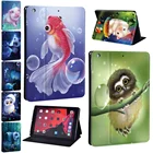 Чехол-подставка для планшета Apple IPad 5678IPad 234 Mini 12345 с рисунком животных + Бесплатный стилус