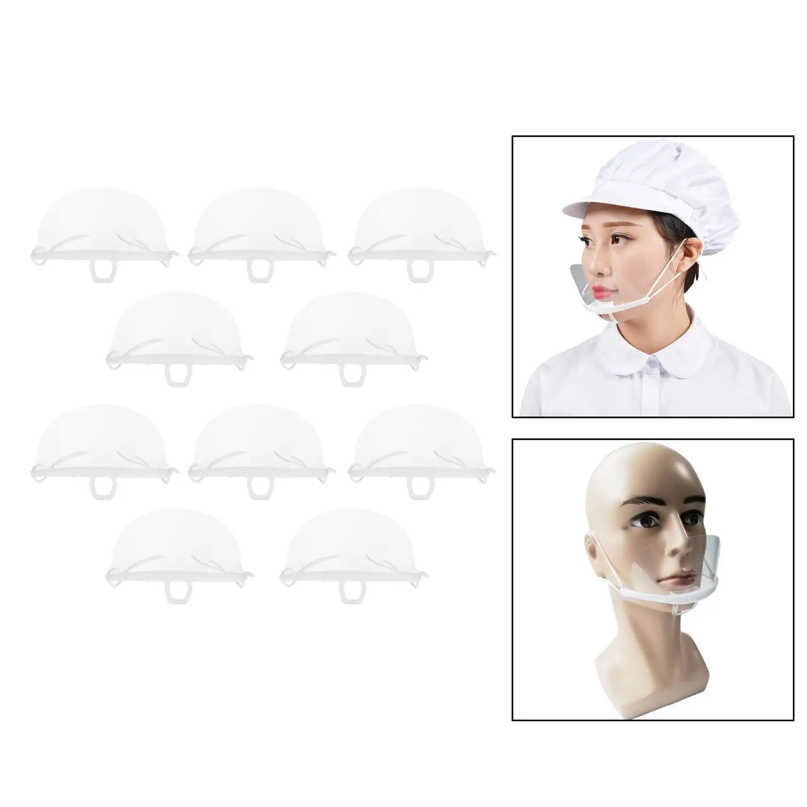 

10x прозрачный противотуманный полулицевой чехол для шеф-повара